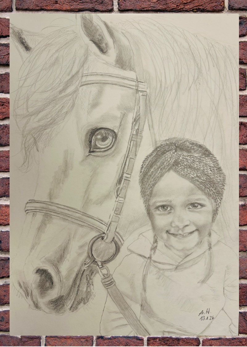 Leni mit Pferd